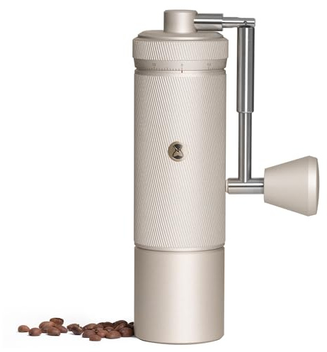 Manual Coffee Grinder S3 TIMEMORE, External Adjustment, Folding Handle， Upgrade Integrated All-Metal Body, Espresso Moka Pour Over French Coffee, Gold