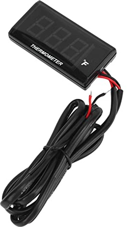 Thermomètre D'eau pour Moto, écran LCD Ultra Fin, Boîtier ABS, Thermomètre Numérique Très Précis, Lumière LED, pour la Conduite en Extérieur (Bleu)