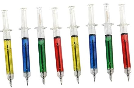 CAXUSD 15piezas Bolígrafos De Tubo De Aguja Creativos y Divertidos Perfectos Para Estudiantes y Oficina