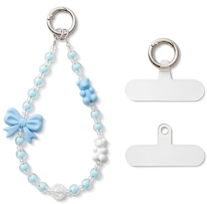 AOKSUNOVA Dragonne Téléphone avec Perles, Courte et Universelle | Dragonne téléphone courte au design élégant, pratique au poignet ou pour sacs et clés, adaptée à différents styles et usages