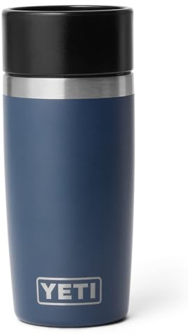 YETI Rambler Travel Bottle, Vacuum Insulated Stainless Steel Coffee Flask with Leakproof Hotshot Commuter Cap, Navy, 12 oz (355 ml)