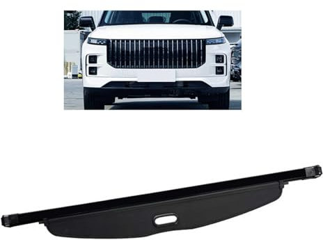YJTYC Auto Einziehbarer Laderaumabdeckung Kofferraum für Chery Exploration 06/CDM 2023-2025, Auto Einziehbare Hintere Kofferraum Hutablage Ausziehbar,Canvas Material