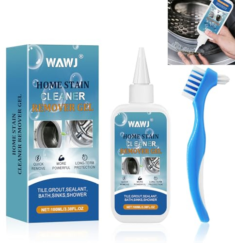 WAWJ® Antimuffa Gel con Spazzola, Detergente per Muffa Rimuove la Muffa, Muffa Stop per lavatrice, Antimuffa per Muri Interni, bagno, cucina, doccia, piastrelle e lavandino