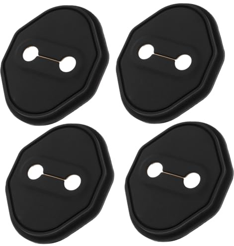 MUELODSIC 4pcs Car Door Lock Covers Durable Vehicle Door Lock Protectors Easy Installation Car Accessories for Enhanced Elegance and Protection