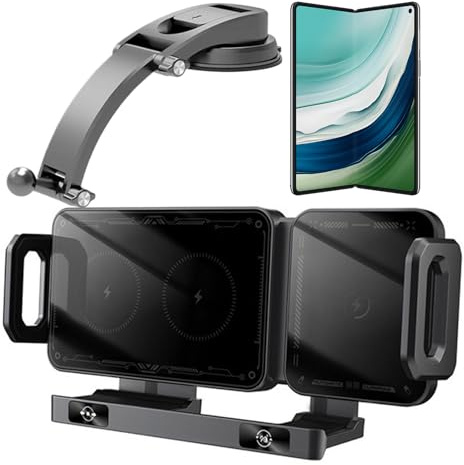 Chargeur sans fil pour voiture pour smartphone – 15 W – Support de prise d'air – Porte-lettres pour camion avec verrouillage automatique, pour les déplacements à longue distance