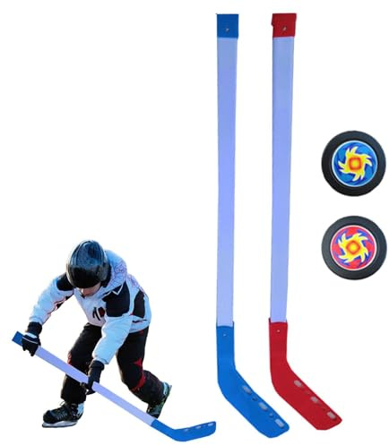 Kids Street Hockey Stick, Children Hockey Stick with 2 Ball Set, Professional Ice Hockeys Sticks, Professional Dryland Ice Hockeys Sticks, Physical Training Equipment, for Boy Girl Beginner