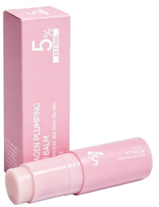Flerfunktionell balsam med rosa kollagen, fuktgivande ansiktsbehandling | sminkbas och icke-klibbig, snabbt absorberande fuktgivande primer för läppar, ögon och nacke för hy