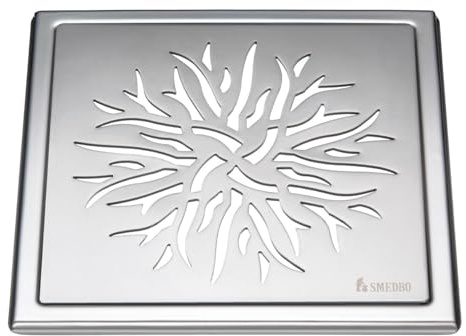 Smedbo Boden Reiben Outline mit Krone Muster von Edelstahl poliert, Silber