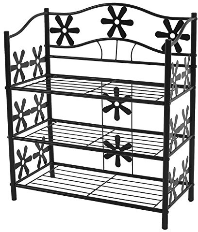 Mendler Regal Metall Genf - 3 Böden, Höhe 70cm | Bücherregal, Schuhregal, Standregal