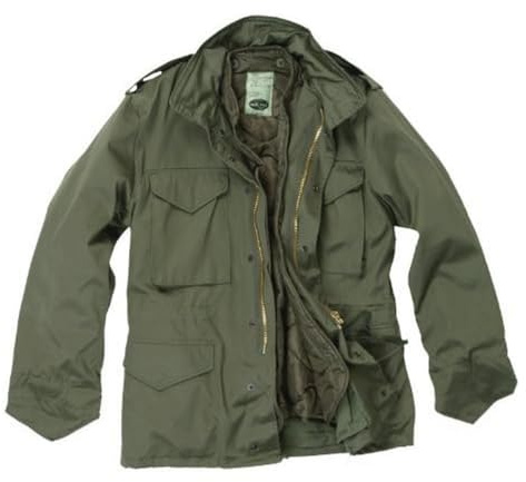 Mil-Tec US fältjacka M65 T/C med foder • Klassisk militärjacka med avtagbar termo-liner • Arméjacka med 4 fickor • övergångsjacka herr • Utomhusarbetsjacka