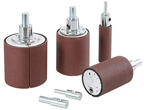 Unbekannt Juego de 4 rodillos abrasivos, óxido de aluminio, metal, plástico, madera, vidrio, hormigón, 25, 54, 63, 76 mm