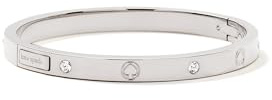 Kate Spade New York engraved spade bangle, Silver
