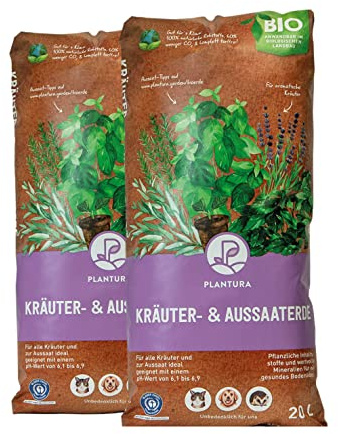 Plantura Bio-Kräuter- & Aussaaterde, torffrei & klimafreundlich, mit Perlite, 40 L