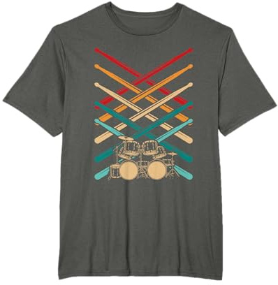 Baguette De Batterie Drôle Cadeau Retro Batteur Batterie T-Shirt