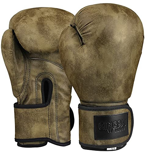 XJST Gel Sparring Trainingshandschuhe, Martial Professional MMA Handschuhe, Professionelle Qualität, Hochwertige Konstruktion, Zum Boxen, Training, Schlagsäcke,Grün,10OZ