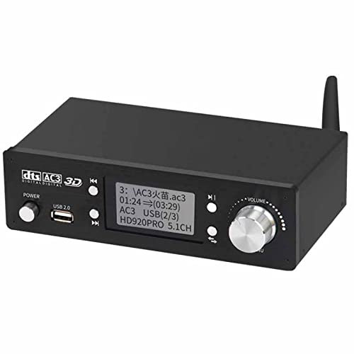 RSGK 5.1 Audio Decoder, HDMI2.0 High-definition DTS Dolby Atmos, 6-channel Mode Output, Support U Disk Playback DTS, AC3, WAV, FLAC, APE, MP3 and Other Audio Playback