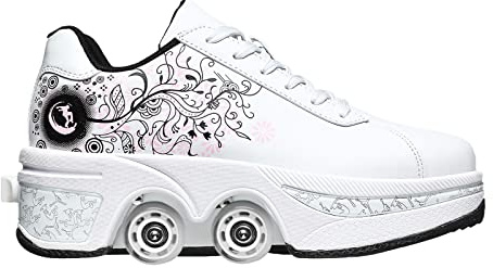 Roller Skate Shoes Rollschuhe Schuhe Mit Rollen Skateboardschuhe,Inline-Skate, verstellbar Damen Schuhe mit Rollen für mädchen