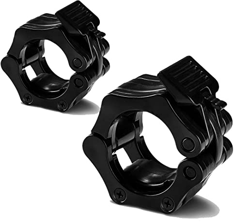 G5 HT SPORT Pair of Olympic Barbell Bars Black and Red 30mm and 50mm Block Discs Collar Clasp Body Pump Olympic Clamps Fitness Weightlifting