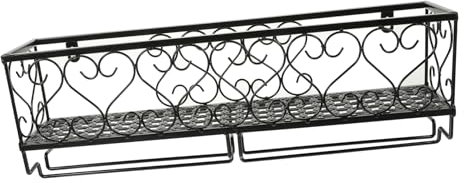 BESTonZON 1pièce Support à Vin Multi-Fonctionnel Fer Étagère Murale pour Verres à Pied Rangement Pratique pour Bouteilles De Vin Et Flûtes à