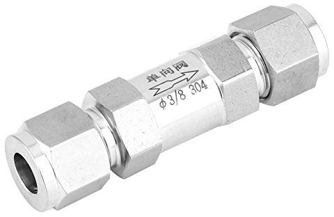 Rückschlagventil, BSPP-Innengewinde, Edelstahl, Rückschlagventil, Einweg-Inline-Ventil für Wasser, Öl, Gas (304 3/8)