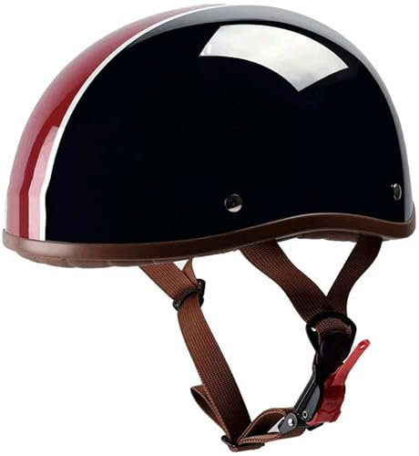 Mezzo Casco Da Motociclista Vintage Caschi Cromwell ECE Omologato Casco Demi-Jet Off-Road Aperto Jet Caschi Casco A Scodella Scooter Motorino Mezzo Elmetto Da Moto Retròhat 1,55-62cm