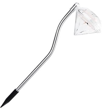 Ailan Led Solar Licht für Garten Dekor Einzigartige Diamant Form Solar Garten Licht Garten Dekoration Outdoor Solar Solar Powered, Weiß