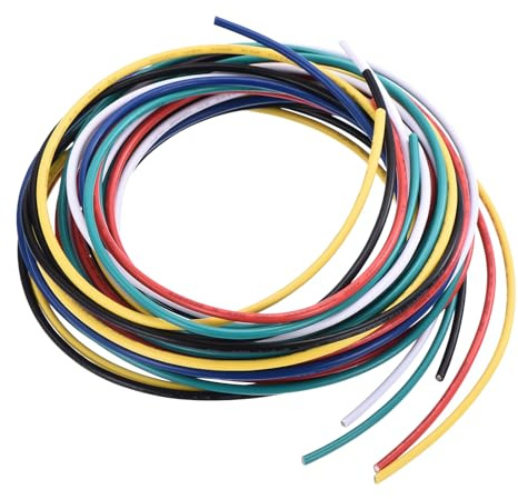 QUARKZMAN 16 AWG 1.3mm² Flexibel PVC Elektronik Kabel 1.5m, 2.5mm OD Verzinnter Kupferdraht für RC-Flugzeuge, Lastwagen, Auto, DIY Batterieklemmenkabel (6 Farben）