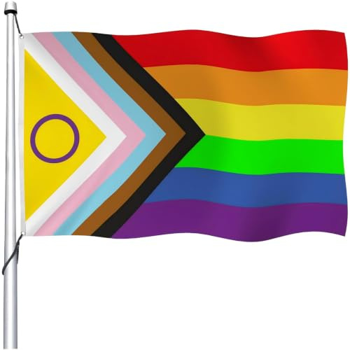 Aoihrraan Rainbow Flag 80x120cm Doble Cara Gay Orgullo Amor Igualdad Lgbtq Raya Bandera Celebración Al Aire Libre Casa Jardín Porche Fiesta Bandera Decorada Con 2 Sólidos Anillos De Protección