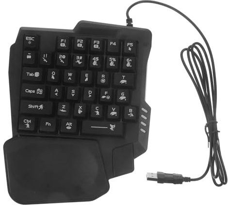 jojofuny K1 35 Key Single Hand Keyboard Mechanical Feel Backlight Keyboard for Gaming Keyboard