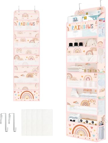 Clastyle Arco Iris Tür Hängeaufbewahrung für Kinder Türorganizer | Hängeorganizer für Camping Bad Schrank Schlafzimmer Badezimmer Tür Organizer Spielzeug Windel