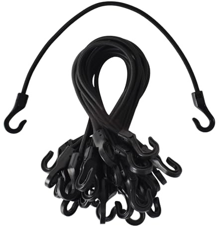 15 Pezzi Cavi Elastici Di Fissaggio,31cm Corde Elastiche Con Gancio,Corda Elastica Multiuso Allacciabagagli,Cinghia Elastica Per Fissaggio Carichi,Per Biciclette, Bagagli