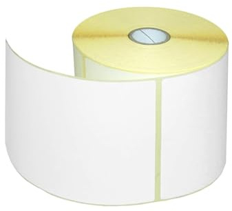 Netuno 10 Rollen Thermo-Etiketten 100 x 150 mm Kern 40 mm Etikettenrolle 5000 Stück selbstklebend ohne Vordruck Zebra kompatible Versandetiketten Thermodruck Haftetiketten perforiert ohne Farbband
