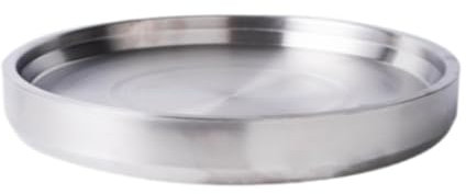 Gcljlmy Vassoio da portata refrigerato, vassoio da portata rotondo raffreddato, piatto da portata per sashimi, frutti di mare, sushi (argento)