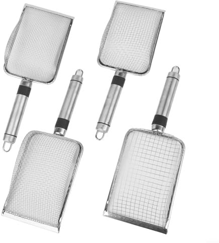 Setaccio da giardino, 4 misure, setaccio in acciaio inox per una preparazione ottimale del terreno (2,0 + 2,8 + 3,8 + 5 mm)