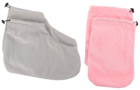 INOOMP Guantes y Botines de Parafina para Manos y Pies Aislamiento Térmico y Máxima Absorción de Humedad, Ideales para Terapia de Cera Hogar