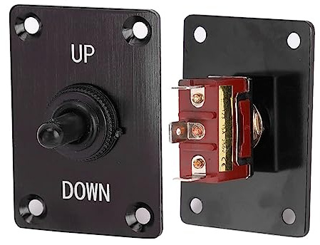 Ausla Interruttore a Levetta per, Pannello di Controllo ON/OFF Momentaneo a 3 Posizioni 12 V, Pannello di Controllo, Resistenza in Lega di Alluminio, Installazione Universale, Efficienza a Basso