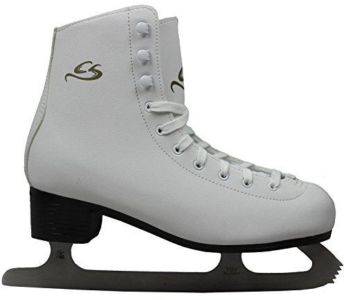 Cox Swain Figure Damen + Kinder Eiskunstlauf Schlittschuh -LOHJA- alle Größen, Colour: White, Size: 39