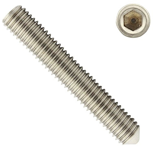 Gewindestifte mit Innensechskant und Spitze - M5x8 - (40 Stück) - Madenschrauben - DIN 914 (ISO 4027) - aus rostfreiem Edelstahl A2 (V2A) - SC914 - SC-Normteile