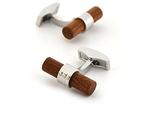Merit Ocean Holz Manschettenknöpfe Herren Holz Manschettenknöpfe Hochzeit Business mit Geschenkbox