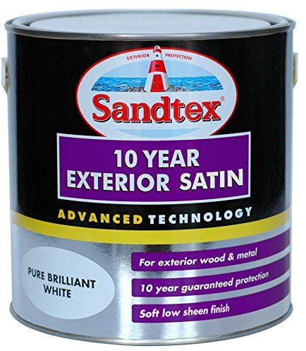 Sandtex 10 Year Exterior Satin 2.5lt Brilliant White