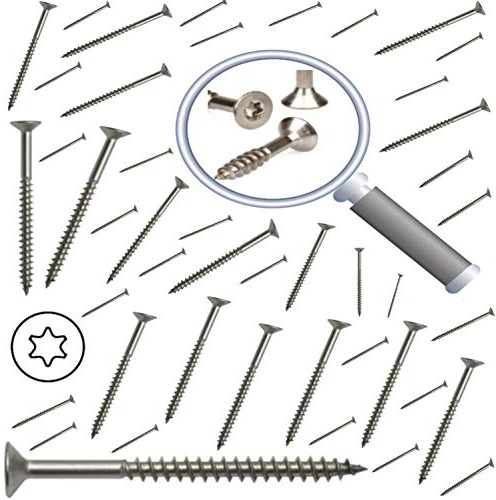 Terrassenschraube, Edelstahl, A4, Holz, Torx, 5 x 50 x 60 x 70 mm