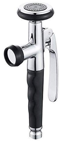 Douchette de cuisine en spray pour robinetterie de jet de rechange , Robinet douche lave vaisselle Pommeau de douche Interface douche robinet noir 1/2 '' 213mm laiton