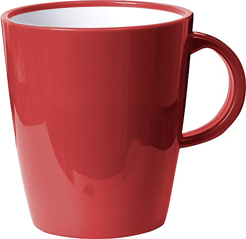 Brunner Red ABS Resylin 30 Cl Mug, 100% Recyclable, Microwave Safe, Dishwasher Safe