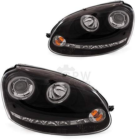 Set Scheinwerfer V 5 Typ 1K 03-08 klar/schwarz CCFL Angel Eyes Sonar