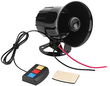 Sirena de motocicleta universal Bocina eléctrica 12V 30W Alarma de alarma de motocicleta de automóvil Bocina 3 Sonido Altavoz 3 Tono Sonido Fuerte