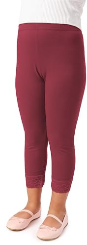 Merry Style Leggings Capri con Encaje Niña MS10-228 | Leggings capri de algodón con encaje para niña