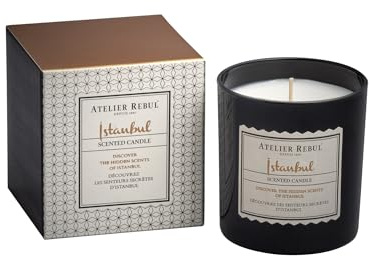 ATELIER REBUL ISTANBUL DUFTKERZE (210g) im Glas - Intensiver würziger Duft von Soja-Asche, Zimt & Nelken. Langlebige Kerze, brennt bis zu 45 Stunden. Ideal für ein wohltuendes Zuhause.