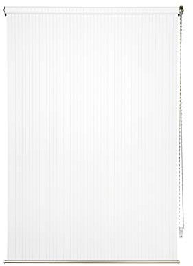 ondeco Tageslicht-Rollo, Design Stripe Wand-Deckenmontage, Sichtschutz Seitenzugrollo Sonnenschutz, Fenster innen lichtdurchlässig und Blickdicht 60x160 cm Weiß