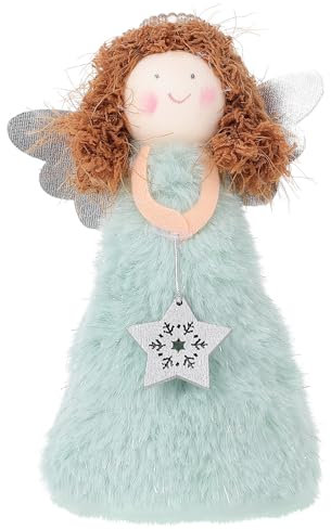 SOIMISS Angel Christmas Tree Topper, Angel Tree Topper Christmas Decoration, 14 cm Xmas Fairy Tree Topper Ornament for Home, Table, Indoor Christmas Tree New Year Holiday Decor, Blue