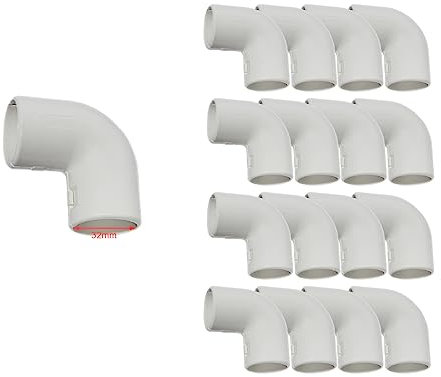 Rohrbogen Steckbogen Kabelrohr Isolierrohr Elektrorohr Bogen 90° Verbindung PVC ⌀ 32 mm 16x W4